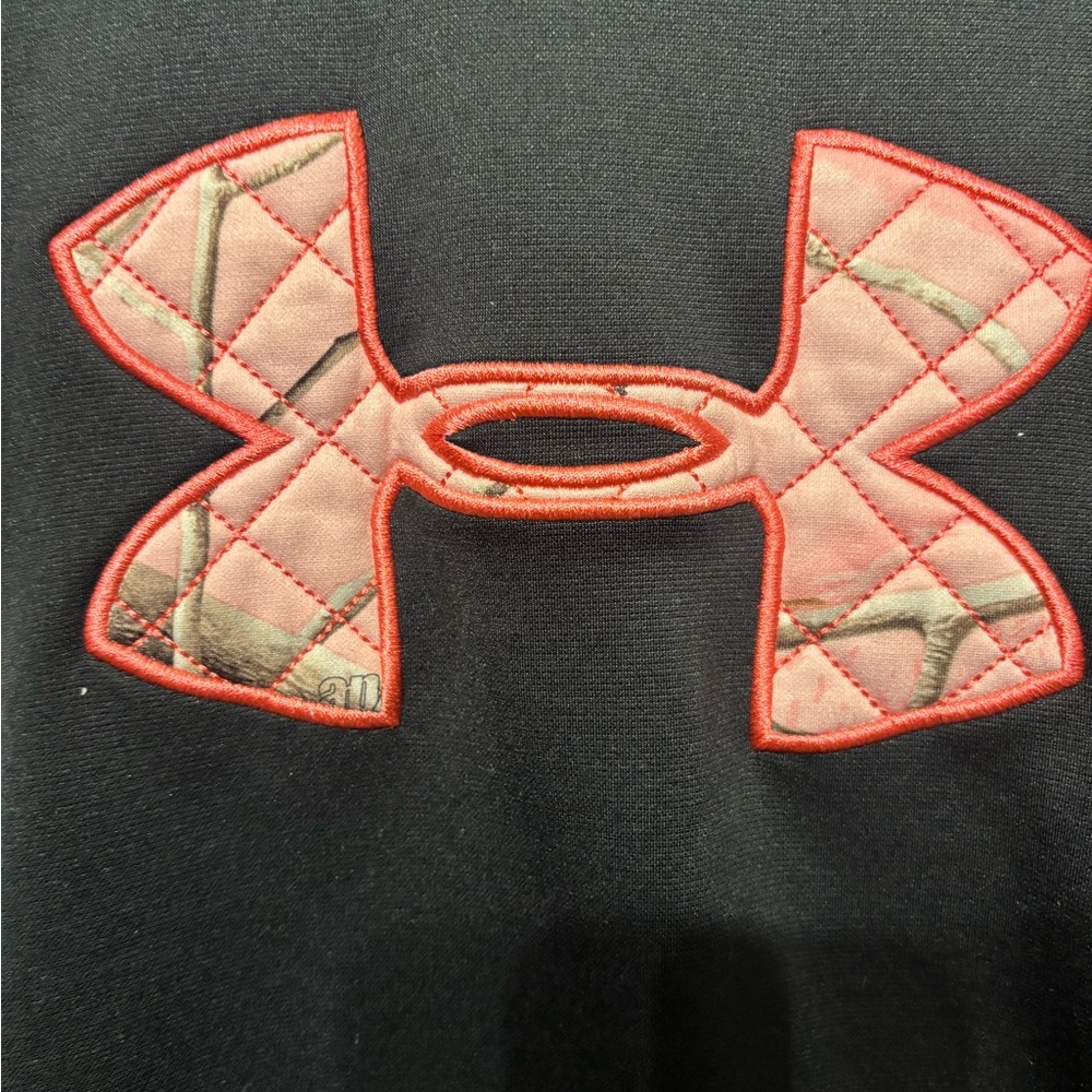 Under Armour Black and Coral Hoodie - Picture 3 of 6